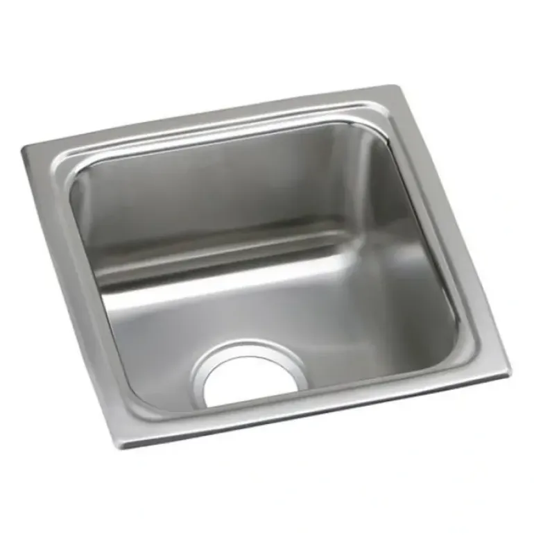 Elkay LFRAD151555 Lustertone® Classic Stainless Steel 15& x 15& x 5-1/2& Single Bowl Drop-in Bar ADA Sink - One-stop shop for professional tools and equipment.