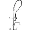 Elkay LK943AF12LC 8& Centerset Wall Mount Faucet 44& Flexible Hose with 1.2 GPM Spray Head + 12& Arc Tube Spout 2& Lever Handles - One-stop shop for professional tools and equipment.