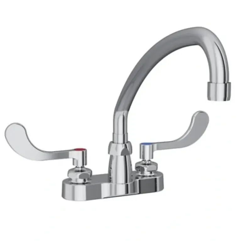 Elkay LK406AT08T6 4& Centerset with Exposed Deck Faucet with 8& Arc Tube Spout 6& Wristblade Handles - One-stop shop for professional tools and equipment.