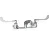 Elkay LK940AT08T4H Foodservice 8& Centerset Wall Mount Faucet with 8& Arc Tube Spout 4& Wristblade Handles 1/2& Offset Inlets - One-stop shop for professional tools and equipment.