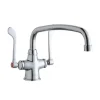 Elkay LK500AT08T6 Single Hole with Concealed Deck Faucet with 8& Arc Tube Spout 6& Wristblade Handles Chrome - One-stop shop for professional tools and equipment.