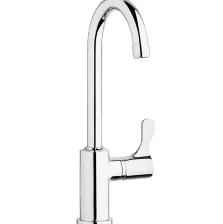 Elkay LKDVR208513C Single Hole 12-1/2& Vandal Resistant Deck Mount Faucet with Gooseneck Spout Lever Handle on Right Side Chrome - One-stop shop for professional tools and equipment.