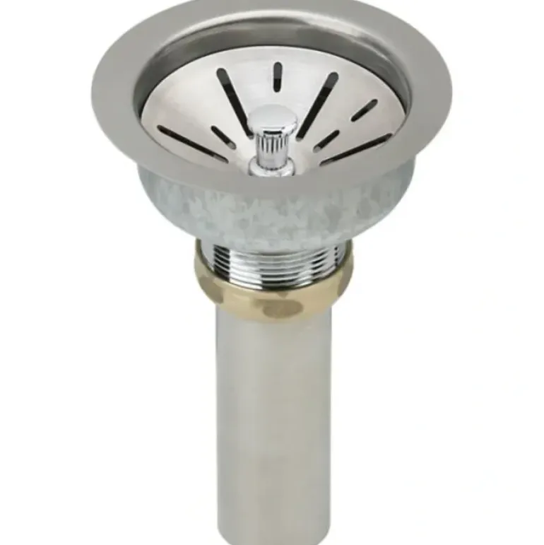 Elkay LK99FCS Deluxe Drain Kit with Satin Finish 3-1/2 Type 304 Stainless Steel Body for Fireclay Sinks - One-stop shop for professional tools and equipment.