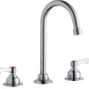 Elkay LK800GN08L2 8& Centerset with Concealed Deck Faucet with 8& Gooseneck Spout 2& Lever Handles Chrome - One-stop shop for professional tools and equipment.