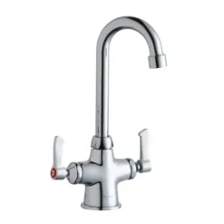 Elkay LK500GN04L2 Single Hole with Concealed Deck Faucet with 4& Gooseneck Spout 2& Lever Handles Chrome - One-stop shop for professional tools and equipment.