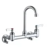 Elkay LK940GN05L2S Scrub/Handwash 8& Centerset Wall Mount Faucet with 5& Gooseneck Spout 2& Lever Handles 1/2& Offset Inlets+Stop - One-stop shop for professional tools and equipment.