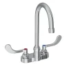 Elkay LK810GN05T6 8& Centerset with Exposed Deck Faucet with 5& Gooseneck Spout 6& Wristblade Handles Chrome - One-stop shop for professional tools and equipment.
