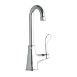 Elkay LK535GN08T4 Single Hole with Single Control Faucet with 8& Gooseneck Spout 4& Wristblade Handle Chrome - One-stop shop for professional tools and equipment.