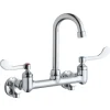 Elkay LK940GN04T4S Scrub/Handwash 8& Centerset Wall Mount Faucet with 4& Gooseneck Spout 4in Wristblade Handle 1/2& Offset Inlets+Stop - One-stop shop for professional tools and equipment.
