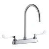 Elkay LK406LGN05T4 4& Centerset with Exposed Deck Laminar Flow Faucet with 5& Gooseneck Spout 4& Wristblade Handles Chrome - One-stop shop for professional tools and equipment.