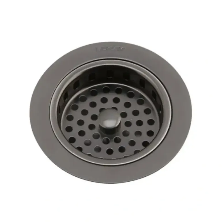 Elkay LKS35AS 3-1/2& Drain Fitting Antique Steel Finish Body and Basket with Rubber Stopper - One-stop shop for professional tools and equipment.