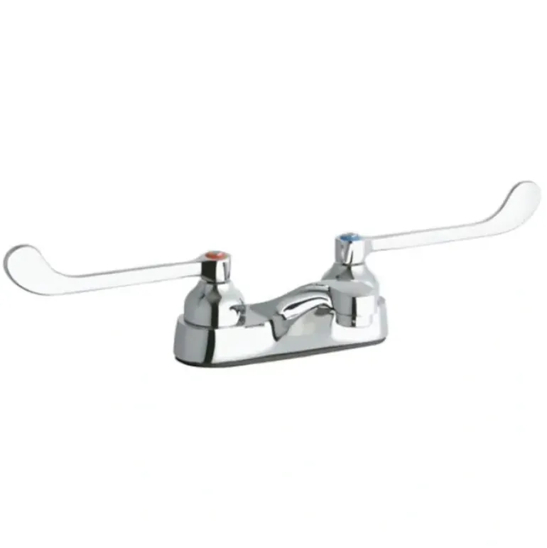 Elkay LK402T6 4& Centerset with Exposed Deck Faucet Integral Spout 6& Wristblade Handles - One-stop shop for professional tools and equipment.