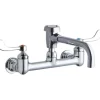 Elkay LK940VS07T6H Service/Utility 8& Centerset Wall Mount Faucet with 7& Vented Spout 6& Wristblade Handles 1/2& Offset Inlets - One-stop shop for professional tools and equipment.