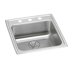 Elkay LRAD252265PD Lustertone® Classic Stainless Steel 25& x 22& x 6-1/2& Single Bowl Drop-in ADA Sink with Perfect Drain® - One-stop shop for professional tools and equipment.