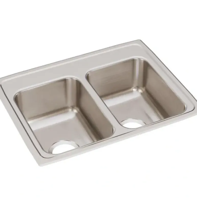 Elkay LR3319 Lustertone® Classic Stainless Steel 33& x 19-1/2& x 7-5/8& Equal Double Bowl Drop-in Sink - One-stop shop for professional tools and equipment.