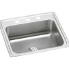 Elkay LR2522PD Lustertone® Classic Stainless Steel 25& x 22& x 8-1/8& Single Bowl Drop-in Sink with Perfect Drain® - One-stop shop for professional tools and equipment.