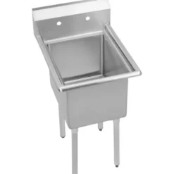 Elkay SE1C24X24-0X Dependabilt Stainless Steel 29& x 29-13/16& x 43-3/4& 18 Gauge One Compartment Sink with Stainless Steel Legs - One-stop shop for professional tools and equipment.
