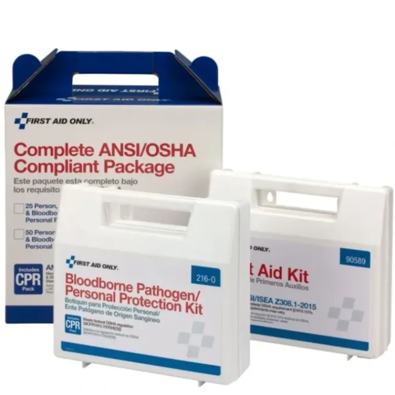 First Aid Only 90764 25 Person Complete 2015 ANSI/OSHA Compliance Package (First Aid and BBP) - One-stop shop for professional tools and equipment.