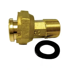 Jones Stephens M20100 1& Water Meter Coupling Complete with Gasket, 1-1/4& NPSM, 2-5/8& Length, 1& NPT - One-stop shop for professional tools and equipment.