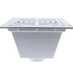 Jones Stephens S59064 4& PVC Pipe Fit Floor Sink with Full Top Grate and Dome Bottom Grate - One-stop shop for professional tools and equipment.