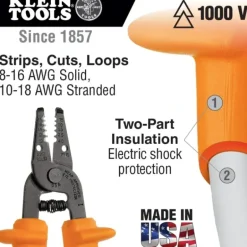 Klein Tools 11049-INS Wire Stripper/Cutter 8-16 AWG Stranded - One-stop shop for professional tools and equipment.