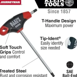 Klein Tools JTH610EB 10 Pc 6& Sae Ball-End Journeyman T-Handle Set - One-stop shop for professional tools and equipment.