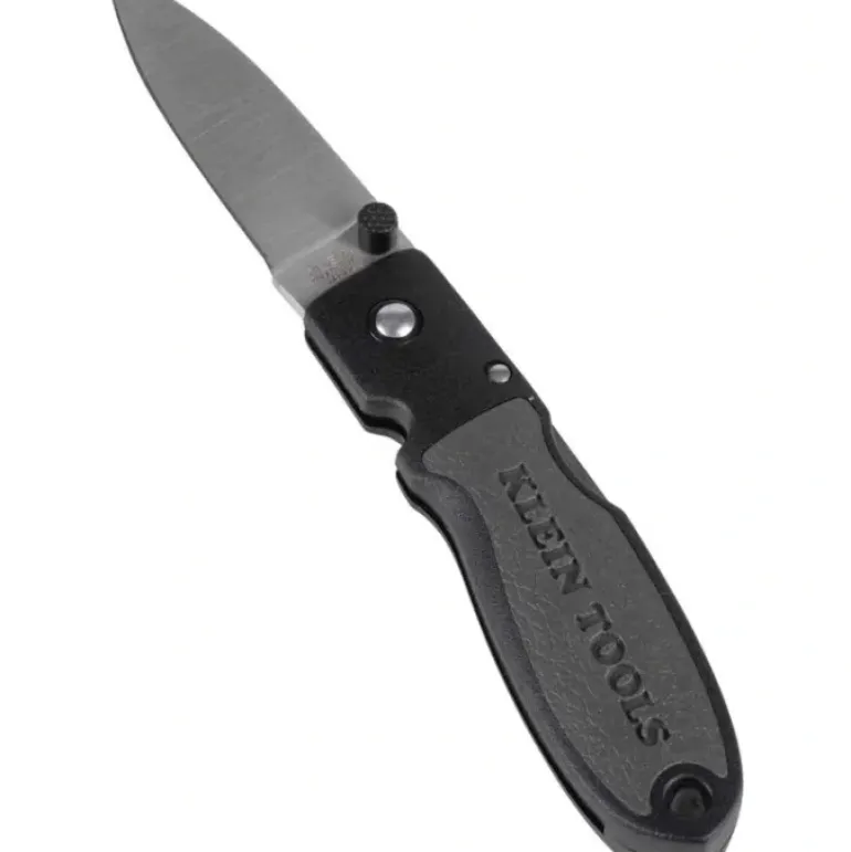 Klein Tools 44002 Lightweight Lockback Steel Blade, 2-3/8-Inch Drop Point Blade, Black Handle - One-stop shop for professional tools and equipment.