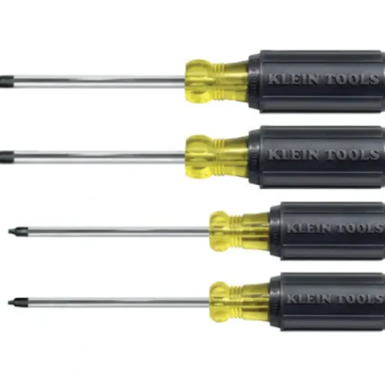 Klein Tools 85664 Screwdriver Set- 4Pc. Cushion-Grip Square-Recess - One-stop shop for professional tools and equipment.