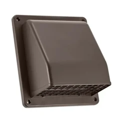 Lambro 351B 6 Inch Brown Plastic Wall Exhaust Or Air Intake Vent – Hinged Screen – (Removable Damper) - One-stop shop for professional tools and equipment.