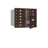 Mailboxes 3706D-09ZFP Salsbury 6 Door High Recessed Mounted 4C Horizontal Mailbox with 9 Doors in Bronze with Private Zccess - Front Loading - One-stop shop for professional tools and equipment.
