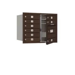 Mailboxes 3706D-10ZFP Salsbury 6 Door High Recessed Mounted 4C Horizontal Mailbox with 10 Doors in Bronze with Private Zccess - Front Loading - One-stop shop for professional tools and equipment.