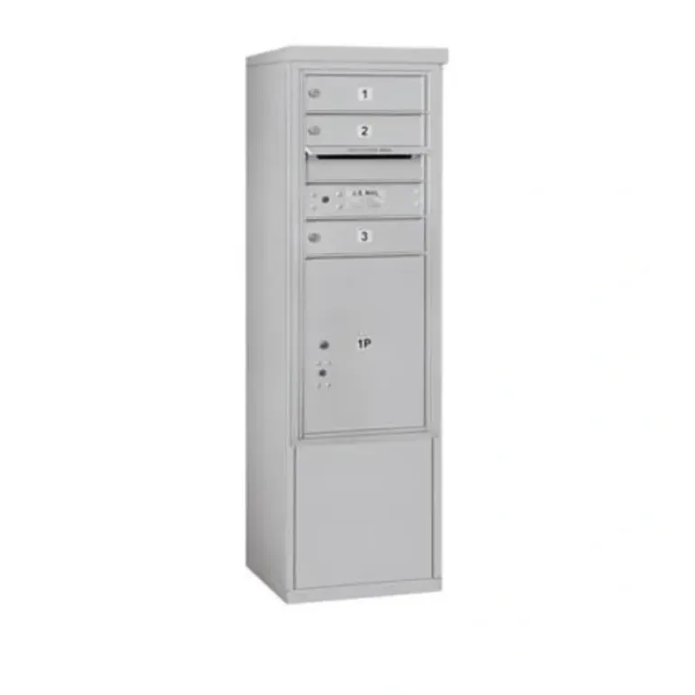 Mailboxes 3910S-03AFU Salsbury 10 Door High Free-Standing 4C Horizontal Mailbox with 3 Doors and 1 Parcel Locker in Aluminum with USPS Access - One-stop shop for professional tools and equipment.