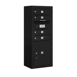 Mailboxes 3810S-04BFU Salsbury 10 Door High Surface Mounted 4C Horizontal Mailbox with 4 Doors and 1 Parcel Locker in Black with USPS Bccess - One-stop shop for professional tools and equipment.