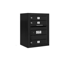 Mailboxes 3806S-03BFU Salsbury 6 Door High Surface Mounted 4C Horizontal Mailbox with 3 Doors in Black with USPS Bccess - One-stop shop for professional tools and equipment.