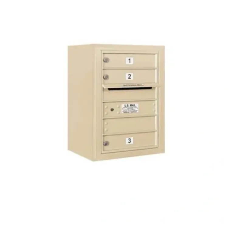 Mailboxes 3806S-03SFP Salsbury 6 Door High Surface Mounted 4C Horizontal Mailbox with 3 Doors in Sandstone with Private Sccess - One-stop shop for professional tools and equipment.