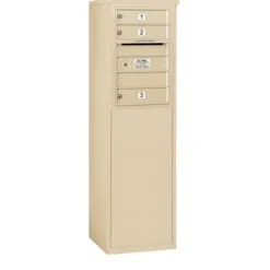 Mailboxes 3906S-03SFP Salsbury 6 Door High Free-Standing 4C Horizontal Mailbox with 3 Doors in Sandstone with Private Sccess - One-stop shop for professional tools and equipment.