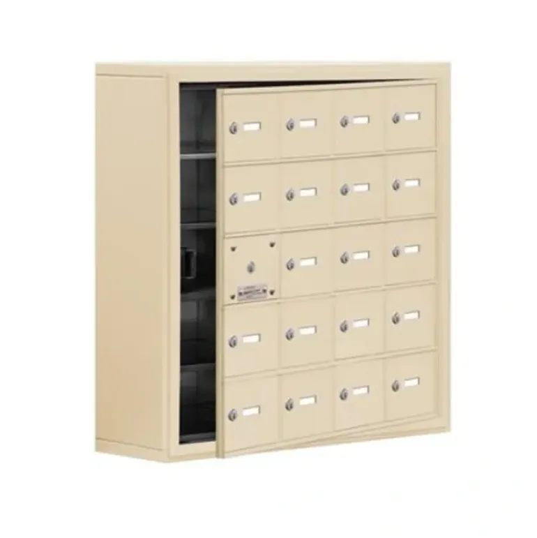 Mailboxes 19178-21SSK Salsbury Surface Mounted Cell Phone Locker with 21 S Doors (20 usable) in Sandstone - Keyed Locks - One-stop shop for professional tools and equipment.