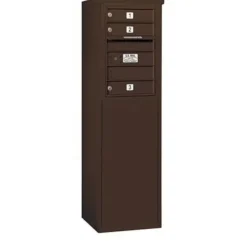 Mailboxes 3906S-03ZFP Salsbury 6 Door High Free-Standing 4C Horizontal Mailbox with 3 Doors in Bronze with Private Zccess - One-stop shop for professional tools and equipment.