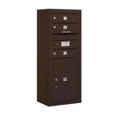 Mailboxes 3810S-04ZFP Salsbury 10 Door High Surface Mounted 4C Horizontal Mailbox with 4 Doors and 1 Parcel Locker in Bronze with Private Zccess - One-stop shop for professional tools and equipment.
