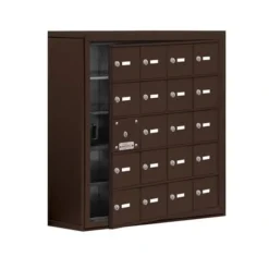 Mailboxes 19178-21ZSK Salsbury Surface Mounted Cell Phone Locker with 21 Z Doors (20 usable) in Bronze - Keyed Locks - One-stop shop for professional tools and equipment.