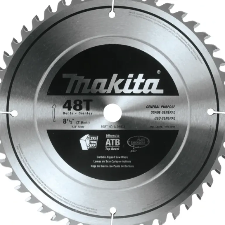 Makita A-95934 8‘1/2& 48T Carbide‘Tipped Miter Saw Blade - One-stop shop for professional tools and equipment.