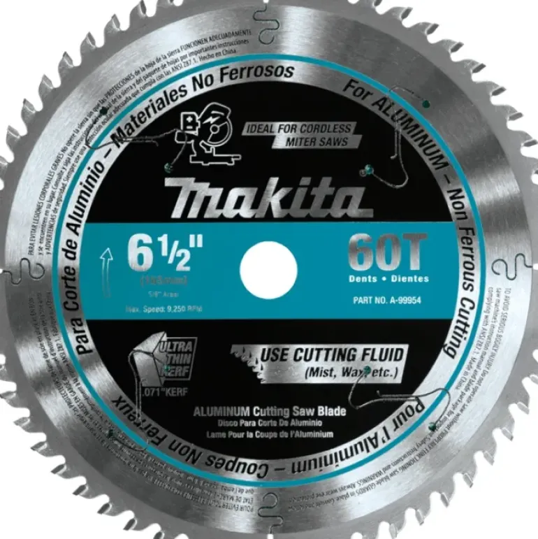 Makita A-99954 6‘1/2& 60T Carbide‘Tipped Ultra‘Thin Kerf Saw Blade, Aluminum - One-stop shop for professional tools and equipment.