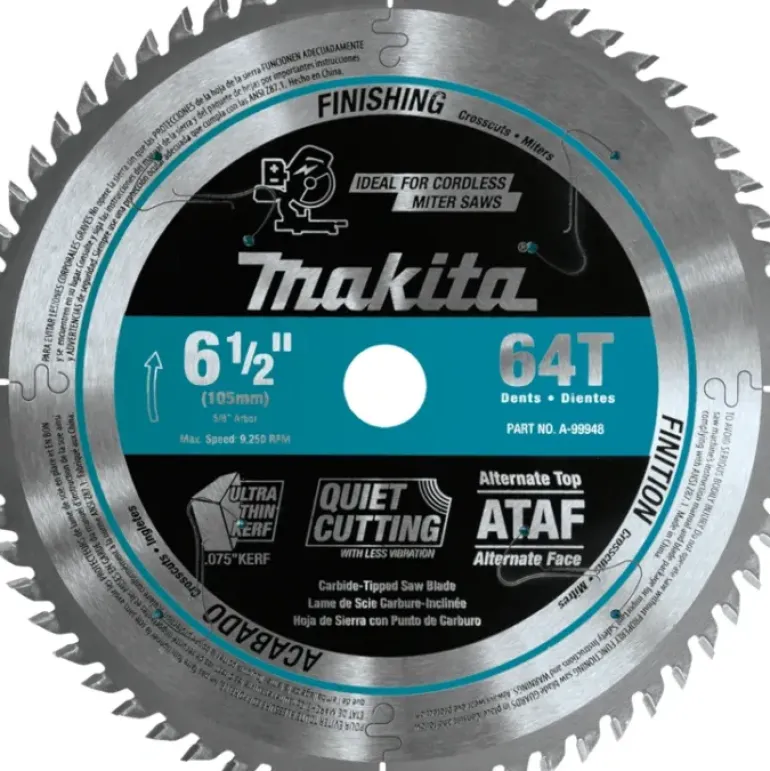 Makita A-99948 6‘1/2& 64T Carbide‘Tipped Ultra‘Thin Kerf Saw Blade - One-stop shop for professional tools and equipment.