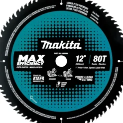 Makita B-66999 12& 80T Carbide‘Tipped Max Efficiency Miter Saw Blade - One-stop shop for professional tools and equipment.