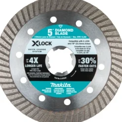 Makita E-07244 X‘LOCK 5& Turbo Rim Diamond Blade for Masonry Cutting - One-stop shop for professional tools and equipment.