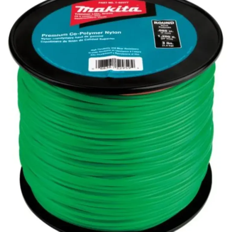 Makita T-03377 Round Trimmer Line, 0.080, Green, 1,200™, 3 lbs. - One-stop shop for professional tools and equipment.