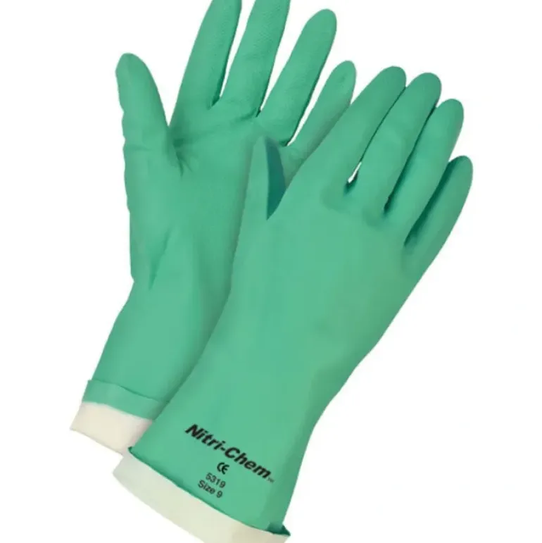 MCR Safety 5319 Nitri-Chem™ Flock Lined Green Nitrile Gloves Industrial Grade 13 Inches in Length 15 mil Thickness (1 DZ) - One-stop shop for professional tools and equipment.