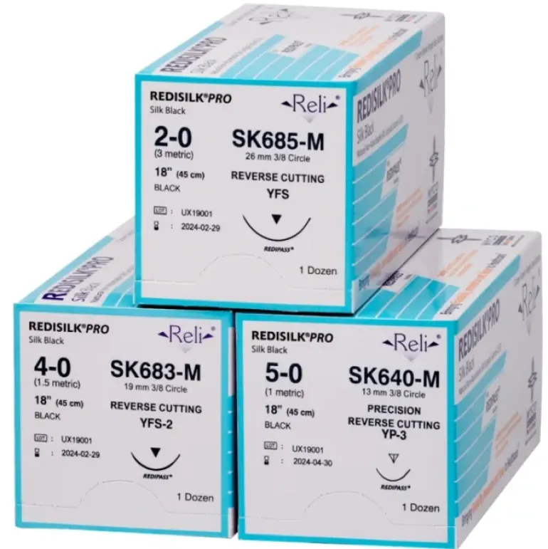 Myco Medical SK833-M - REDISILK® PRO Non-absorbable Natural Organic Silk Suture, Size 2-0, Length 30&, 26 mm 1/2 Circle Taper Point Needle - UOM 12/BX - One-stop shop for professional tools and equipment.