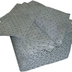 Oil Dri L91005 15& x 19& Gray Universal Bonded Middle Weight Perforated Sorbent Pad - One-stop shop for professional tools and equipment.